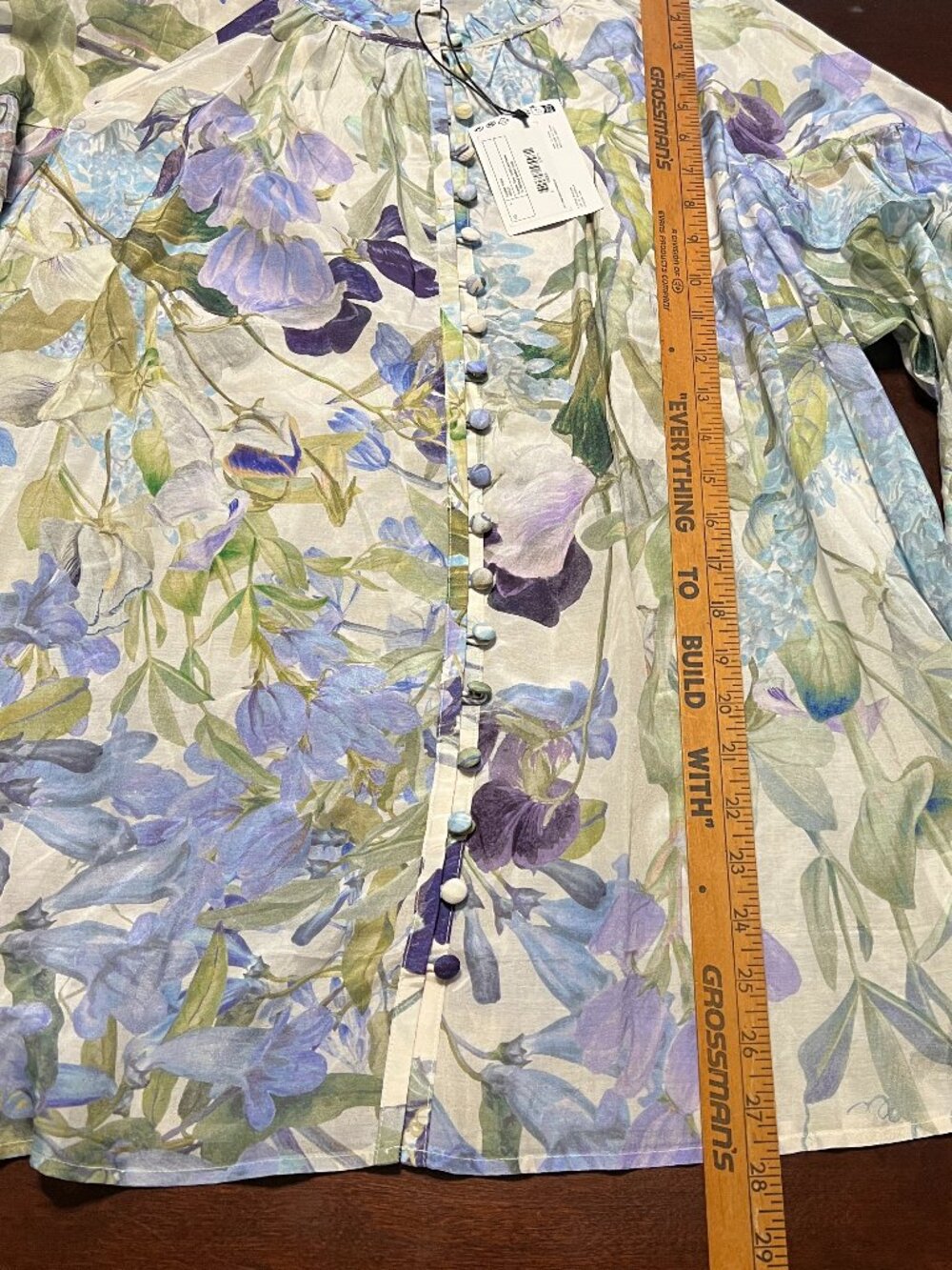 & OTHER STORIES SILK COTTON BLEND FLORAL BLOUSE NWT - Picture 9 of 11